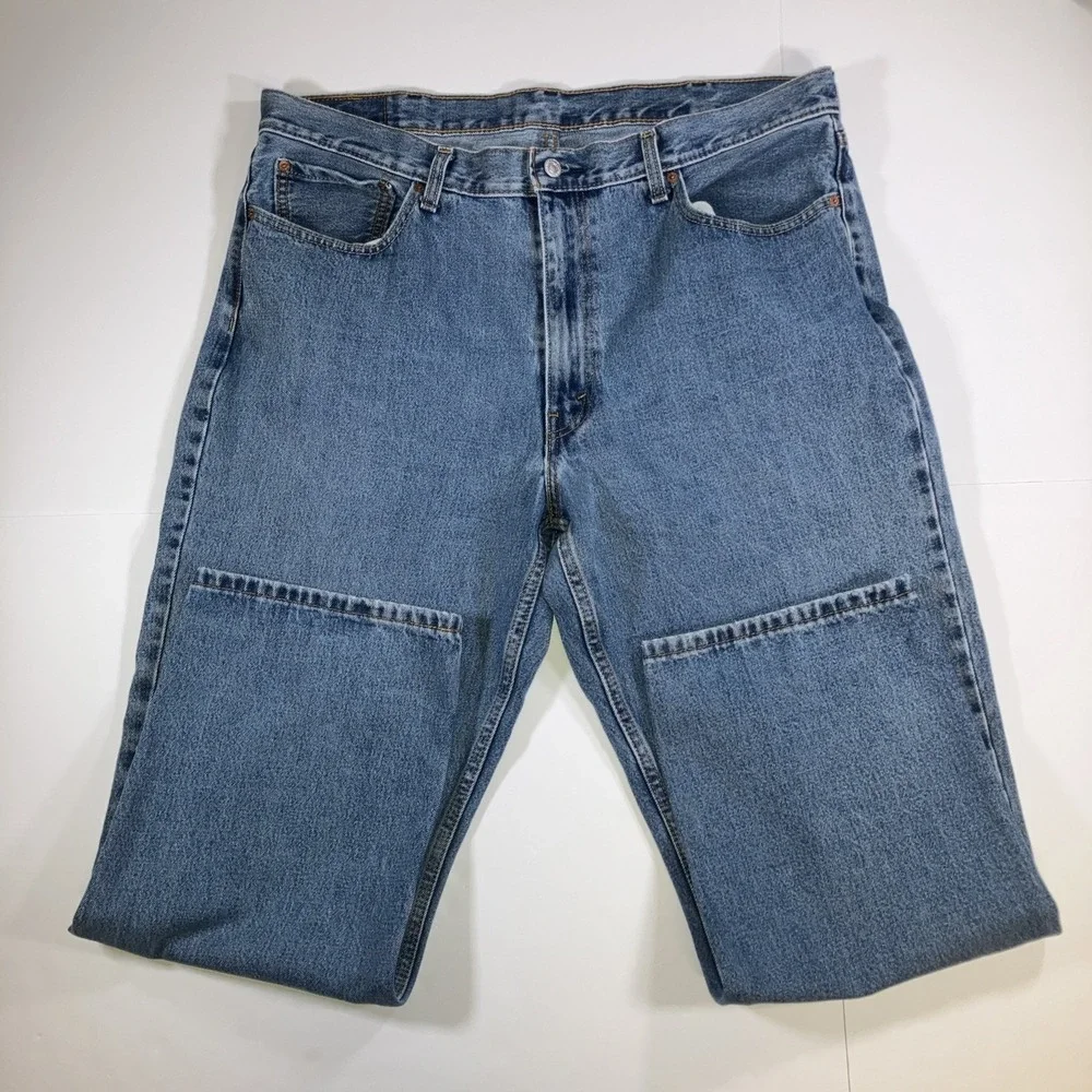 Levi's 550 Relaxed‎ Fit Jeans Mens 40x30 Medium Wash Tapered Blue Denim Pants